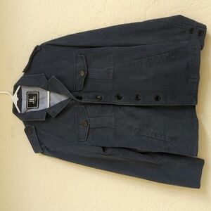 Jack London Men's Navy Cotton Mariner Military Field Jacket Size Size Small